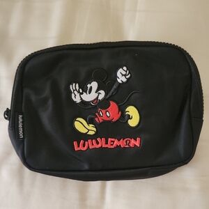lululemon athletica Black Toiletry Bag with Mickey Mouse Design